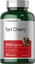 Horbäach Tart Cherry Extract Capsules | 3600mg | 300 Pills | Non-GMO, Gluten Free | Integratore di erbe tradizionali