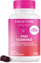 Gummie di sostegno della cicogna rosa per le donne - Foglia di lampone rosso, Cohosh nero, Olio di semi di Primrose - Bloating, Cravings, Pelle, Mood - Supporto del ciclo ormonale - 60 Gummie di Berry - Vegan, Basato su piante