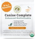 Canina completa Wholistic Pet Organics Canine - Cane Multivitamin Polvere - 4 Lb - Vitamine e Integratori di Cane Giornalieri per alimenti fatti in casa - Sistema immunitario, Pelle, Cappotto & Salute complessiva - Piccola e Grande Razza