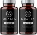 Qualia Mind Nootropics 105 ct 2-Pack | Top Brain Supplement per Memoria, Focus, Energia Mentale e Concentrazione con Ginkgo biloba, Alpha GPC, Bacopa monnieri, DHA & More, (6 Week Supply)
