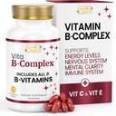 SIGNIFY NATURE VitaBComplex con Vitamina C ed E, B Vitamine Complesse per Donne & Uomini, Integratori BComplex, VIT B1, B2, B3, B5, B6, B8, B9, B12, Super B Softgels - 60 CT