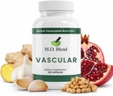 M.D. Vascular - Expert Formulated Supplement - Vasular &amp; Global Wellness Goals - Proper Flow, Numbers, Balance - Potente Aglio, Ginger, L-Arginina, Pomegranate - 120 Capsule (Pack of 3)