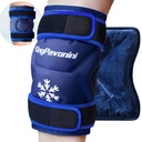KingPavonini XXL Ginocchiera del pacchetto di ghiaccio intorno al ginocchio intero dopo la chirurgia, grande gel riutilizzabile Ice Pack per lesioni, dolore sollievo, gonfiore, lesioni sportive, 1 pacchetto (blu)