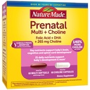 Natura fatta Prenatale Vitamina Softgels + Capsule Choline, Acido Folico + DHA + Choline, 60 vitamine prenatali per le donne, 60 capsule di integratori di colina, 60 giorni di alimentazione