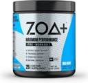 ZOA+ Zero Sugar Pre Workout Powder, Wild Berry - Certificato NSF per lo sport con elettroliti, creatina, Beta Alanine, Ginkgo Biloba, 200mg Caffeina - 25 Serve