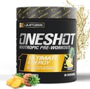 ONESHOT Pre polvere di allenamento per gli uomini e le donne - BCAAS Aminoacidi Supplement Powder, 200 mg di caffeina, Beta Alanine Powder, Citrulline Malate Preworkout Powder - Ananas Mango - 30 Serve