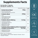 Probiotici Donne Uomini Gut Salute: Digestivo Salute Immune Supporto Bloating Relief Shelf Stable Strains 35B CFU per Capsule Complex con Prebiotici Postbiotici Quercetin & Curcumin Integratore Dietetico