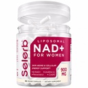 NAD+ Supplemento per le donne - NMN Alternativa con β-NAD+, Trans-Resveratrolo, CoQ10, D-Ribose - promuove il rinnovamento cellulare, l'energia e la salute della pelle radiosa - 60 capsule avanzate