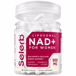 NAD+ Supplemento per le donne - NMN Alternativa con β-NAD+, Trans-Resveratrolo, CoQ10, D-Ribose - promuove il rinnovamento cellulare, l'energia e la salute della pelle radiosa - 60 capsule avanzate