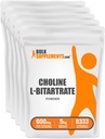 BulkSupplements.com Polvere di bitartrate di colina - come Choline L-Bitartrate, supplemento di colina - senza glutine, 600mg per porzione, 5kg (11 lbs) (pacchetto di 5)