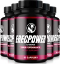 (5 Pack) ErecPower per gli uomini, Pillole ErecPower ufficiali, Supplemento maschio naturale all'energia e al supporto del combustibile Salute complessiva, Erec Power for Performance, Review (300 capsule)