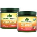 Organic Muscle Bundle - Polvere pre-allenamento per l'energia (Passionfruit Guava) + Replenisher per l'idratazione (Watermelon) - Certificato USDA Organic