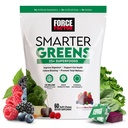 FORCE FACTOR Smarter Greens Superfood Chews, Verdi e Superfoods con Probiotici, Antiossidanti, e Fibra, Greens Supplemento alla Digestione di sostegno, Ossido nitrico, e l'energia, 60 Soft Chews