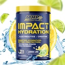 MHP Impact Hydration Electrolyte Creatine Sports Drink Mix, senza dolcificanti artificiali o colori, prestazioni, resistenza, recupero, Lime di limone, 30 Serve