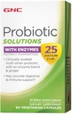 GNC Probiotic Solutions con enzimi, fornisce supporto digestivo e immunitario, 25 miliardi di CFU, 60 capsule vegetariane, 60 Serve