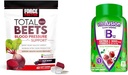 Force Factor Total Beets Supporto per la pressione sanguigna con l'estratto di semi d'uva & Vitafusion Extra Strength B12 per l'energia, Gummies aromatizzati alle ciliegie