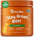 Zesty Paws Stay Green Bites for Dogs - Grass Burn Soft Chews for Lawn Spots Caused by Dog Urine - with Cranberry for Urinary Tract & Bladder - Pollo - 90 Conte