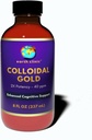 Earth Clinic ® Colloidal Gold - 2X Concentrato 40 ppm, 8 fl oz Amber Bottiglia per una maggiore salute del cervello e supporto cognitivo