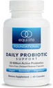 Equilife Daily Probiotic Support, 50 miliardi di CFU, 8 Probiotic Strains, Digestivo e Gut Health Supplemento per gli uomini e le donne, Gluten Free, Soy and Dairy Free, Non OGM, American Made, 60 capsule