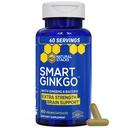 NATURAL STACKS Ginkgo Biloba Integratore con 200mg Panax Ginseng & 200mg Bacopa Monnieri - Integratori per la Memoria e il Focus - Ginseng coreano per il supporto alla salute del cervello - 60 Ginkgo Biloba Capsule