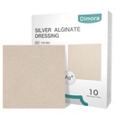 Dimora Aggiornamento 10 pacchetti argento antibatterico Alginate Wound Dressing Pads, non-Stick Sterile Gauze, Altamente assorbente & Confortevole, 4' x 4'' Patches