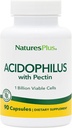 Natures Plus Acidophilus con pectina - 90 capsule - Supplemento probiotico con 1 miliardo di cellule viventi & pectina - Vegan, Gluten Free - 90 Serve
