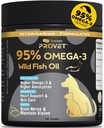 95% Omega 3 Fish Oil per cani e gatti, Vet-Formulato con RTG Olio di Salmone Processato, EPA massimo & DHA, Supporta Cuore, Pelle, Cappotto, Joint,Heart & Immune Health, 100 Gel Morbidi