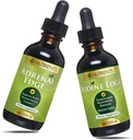 Go Nutrients Adrenal Edge & Nascent Iodine Supplemento | Gocce liquide ad alta potenza - Non OGM, Gluten-Free Iodine Edge Supplement | Energy & Fatigue Supplement Cortisol Manager Gocce liquide