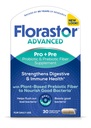 Florastor Advanced Pro+Pre Daily Probiotic and Prebiotic Supplement for Women and Men, Boosts Good Bacteria, Saccharomyces Boulardii CNCM I-745 (30 capsule) (Pack of 1)
