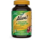 La Via della Natura Viva! Gummie di calcio masticabili con vitamina D3, supplemento giornaliero supporta ossa sane e denti, e la funzione muscolare*, fragola e lampone-lemonade aromatizzato, 60 Gummies