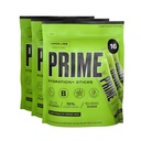 PRIME HYDRATION+ Sticks Lemon Lime | Polvere di idratazione Bastoncini di singola dose | Polvere di elettrolita sul Go | Basso zucchero | Caffeina-Free | Vegan | 48 Sticks