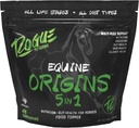 ROGUE PET SCIENCE Origins 5-in-1 Supplemento cavallo - Pelleted Equine Food Topper w/Natural Omega 3 Fish Oil - Supporta Gut Health, Ulcer Relief & Joints-Helps Allergies, Skin and Coat Health (5 lbs)