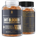 DHT Blocker Gummies Hair Growth Supplemento, Super Potency Saw Palmetto & Biotin 10000 mcg per le donne e gli uomini, Plus 12 Blend Proprietario - Prevenire la perdita dei capelli, Bloccare i recettori DHT, bilancia ormonale