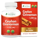 Pure olistico Ceylon Cinnamon Capsule 1500mg, 225 Vegan Cinnamon Capsule, 75 Day Supply (25% Più Serve), Vero Sri Lankan Ceylon Cinnamon Supplemento