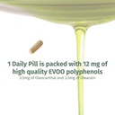 Capsule OleocanTM - Alimentazione 90 giorni - Supplemento EVOO Premium Polyphenol - 3.5mg di Oleocanthal e 3.5mg di Oleacein - Spettro ampio