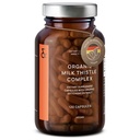 CLAV Organic Milk Thistle & Artichoke Extract Complex -Rich in Silymarin & Bitters - Supporto per fegato + Detox Supplement - 120 Capsule (60 giorni di alimentazione) - Vegan - Made in Germany