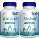 15 giorni Cleanse, Gut e Colon Supporto, Avanzato 15 giorni Gut Cleanse Detox per le donne e gli uomini con Senna, Cascara Sagrada & Psyllium Husk, Non-GMO, 30 capsule