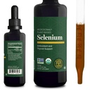 Global Healing Center - Selenium 200mcg, Selenium Supplement Drops with Organic Ingredients, Antiossidanti per tiroide e supporto immunitario, Non-OGM & Gluten-Free, per uomini e donne - 2 Fl Oz