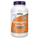 NOW Integratori alimentari, Omega-3 180 EPA / 120 DHA, Distillato molecolare, Supporto cardiovascolare*, 200-Fish Gelatin Softgels, i pacchetti possono variare