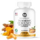NaturoBliss Curcumina Turmerica con BioPerine 1500mg - Non OGM - Gluten Free - 90 Capsule