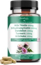GREENPEOPLE Cleanr Detox & Repair - Latte di resistenza estratto 30X - Standardizzato e concentrato 80% Silymarin w/Vitamin,95% curcuminoids & 17+Liver Health Nutrienti a Revive & Thrive