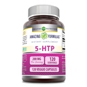 Amazing Formulas 5-HTP (L-5-Hydroxytryptophan) Supplemento | 200 Mg per Serving | Capsule vegetali | Non OGM | Gluten-Free | Made in USA (1 Pack | 120 Count)