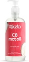Kiss My Keto MCT olio C8 – 32 oz puro C8 MCT olio Keto carburante – bottiglia con pompa – acido Caprylic alto ottano – Keto Pure MCT coccoOil gasolio – Liquid Coconut MCTOil Pure