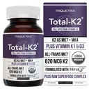 K2® | Vitamina K2 come MK7 & MK4 | Plus K1 & Vitamin D3 Cofattore - 620 mcg K2 per Serving - All-Trans MK7 da MenaQ7® - Vitamina K- Vegan, Organic Certified (60 capsule)