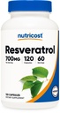 Nutricost Resveratrolo 700mg, 120 Capsule - Vegan, Gluten Free, Non OGM
