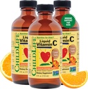 CHILDLIFE ESSENTIALS Liquid Vitamin C - Pure Vitamin C Liquid Supplemento per bambini, Supporto per il sistema immunitario, Grande Gusto - Arancione naturale, 4 Fl Oz (Pack of 3)
