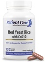 Riso di lievito rosso del paziente con CoQ10 | Supplemento per sostenere la salute del cuore e il metabolismo lipidico sano* | 600 mg RYR e 50 mg CoQ10 | 120 capsule