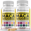 Ashwagandha Maca Root Fenugreek Supplemento con Tongkat Ali Ginseng - Assiste con Mood & Thyroid Health - Made in USA - 120 Count