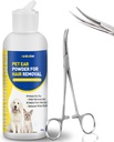 Polvere dell'orecchio per i cani che leccano, il trattamento dell'infezione dell'orecchio del dog con le pinzette di 5,5 pollici curvo, la polvere dei capelli dell'orecchio removal, le orecchie di prurito e le orecchie di sollievo