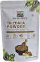 Triphala Polvere Non OGM, Gluten Free, 100% Raw, Sorgente dall'India, Formula di erbe di Amla, Haritaki, Bibhitaki, Imballata in sacchetto di chiusura a cerniera risaginabile (227 Gram)